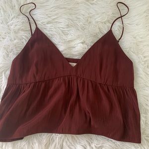 Aritzia skinny strap flowy top